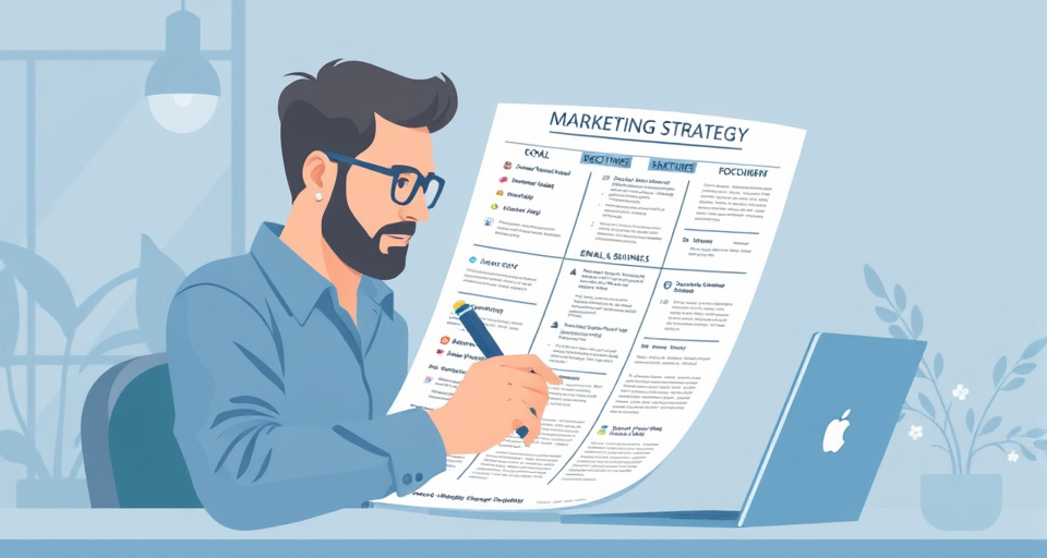 Business owner creating a strategic plan connecting marketing goals to appropriate social media channels